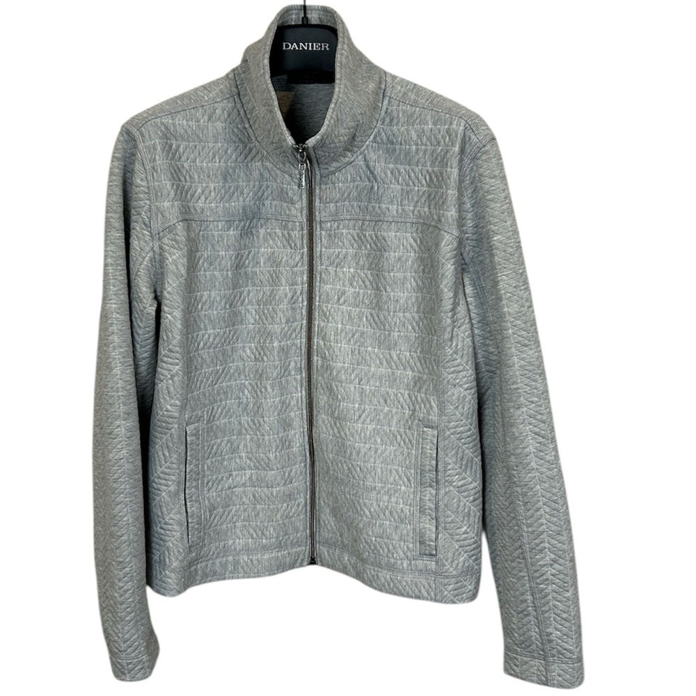prAna Women’s Quilted Full Zip‎ Jacket XL Gray Lightweight Casual Activewear